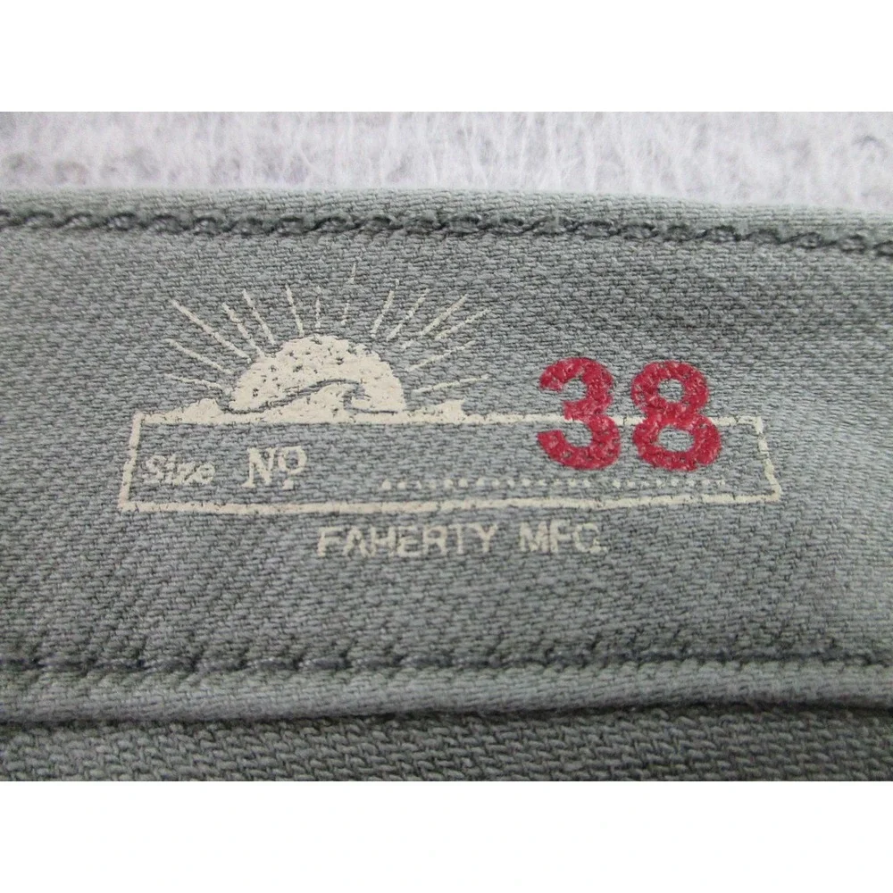 Faherty Brand Pants Mens 38 Sage Green Soft Stretch‎ 5-Pocket Casual Jeans Style